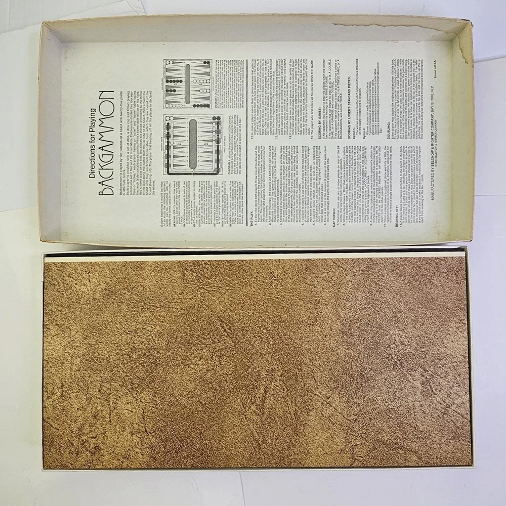 Vintage 1975 Selchow & Righter Backgammon Board Game Retro Bird Design No 1109 - Picture 9 of 11